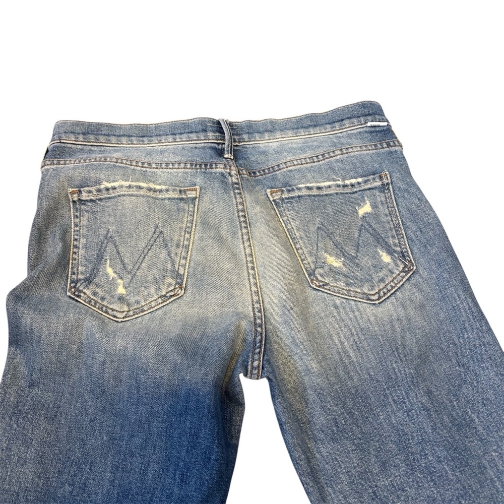 MOTHER Denim The Flirt Fray Midrise Medium Wash Jeans Size 29 - Picture 5 of 7
